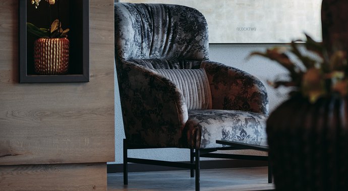 kamal metal armchair lounge by rossin