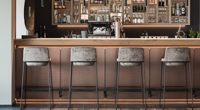 tonic metal barstool by rossin at 4* Hotel Alpin
