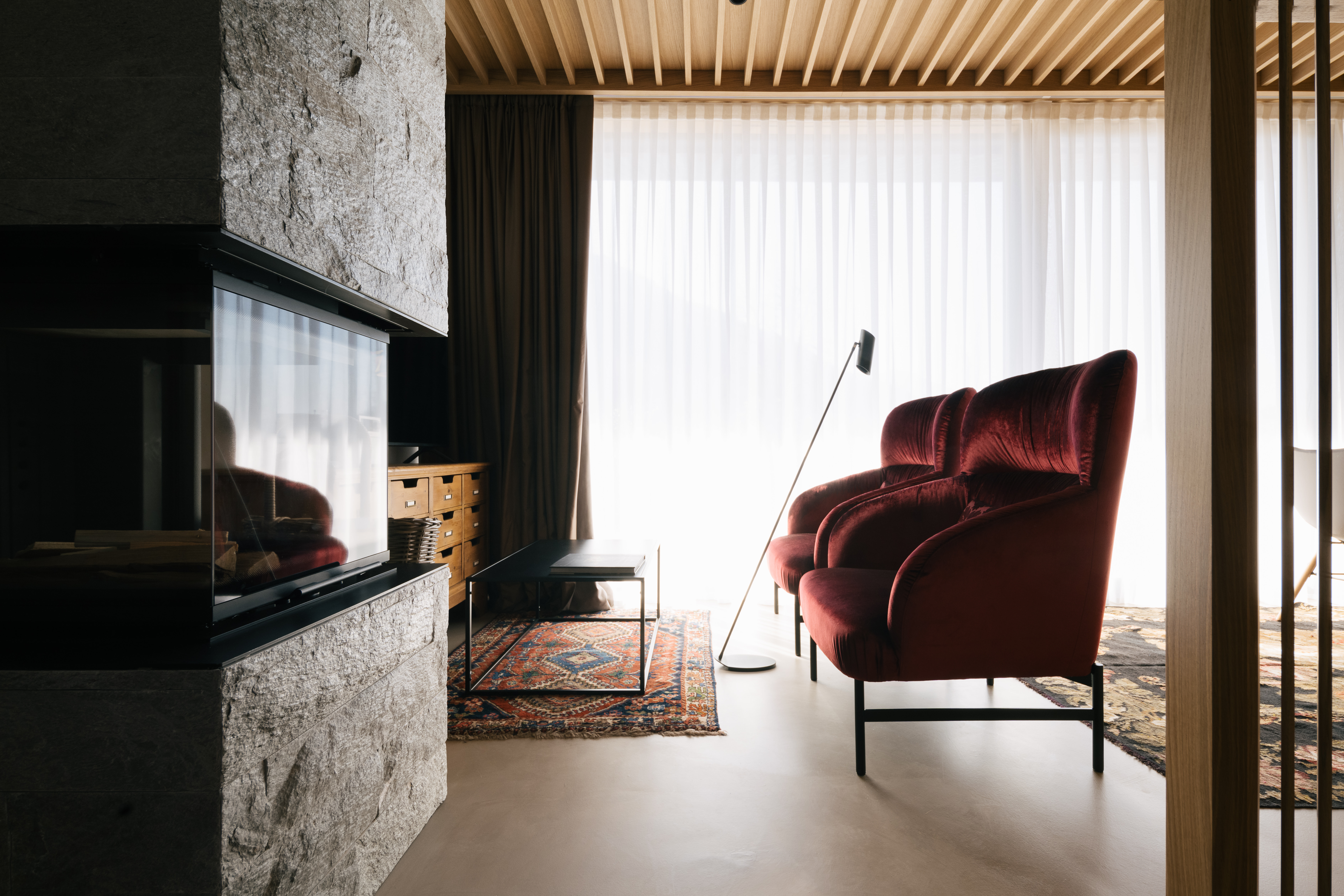 kamal metal armchair lounge by rossin at Manna Resort